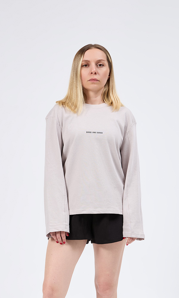 Bej Uzun Kol Tişört