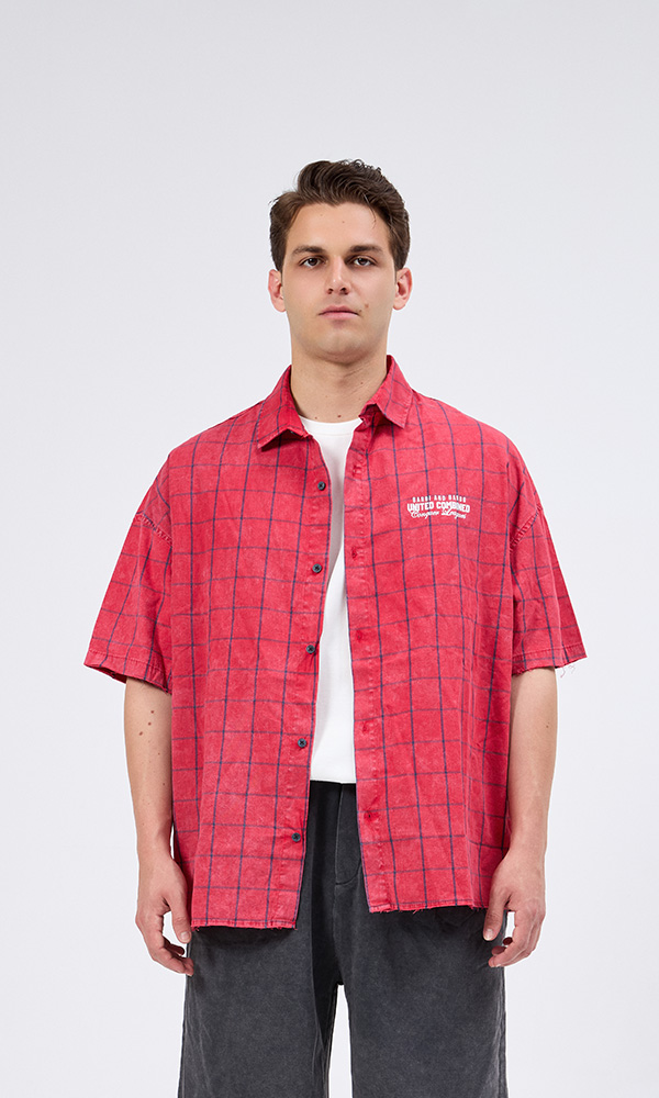 Kırmızı Ekose Desenli Gömlek