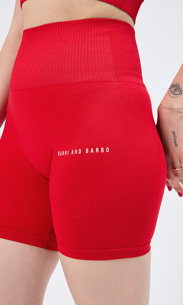 Kırmızı Kısa Şort Tayt