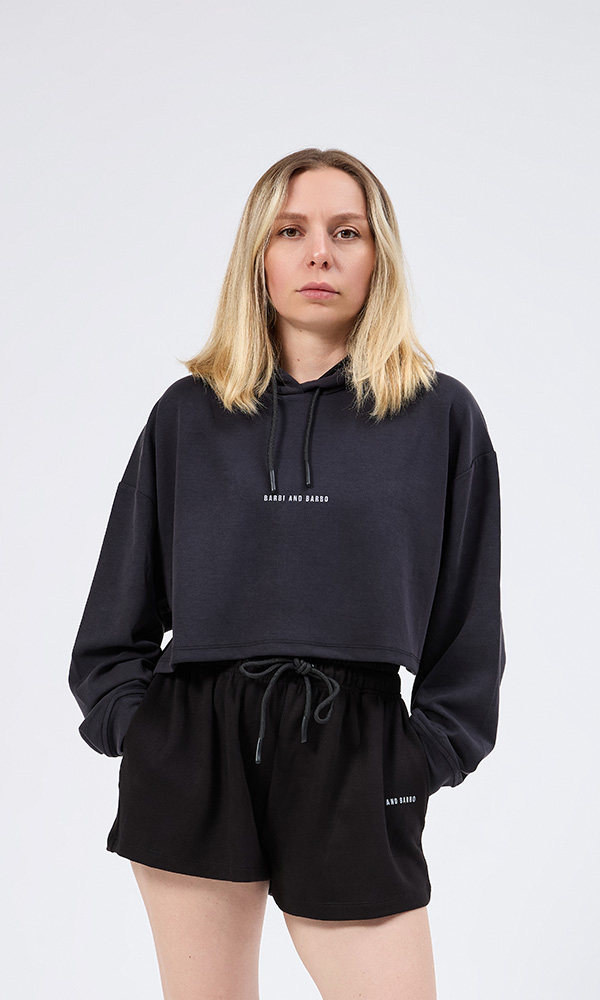 CLEAN BLACK LONG SWEATSHIRT