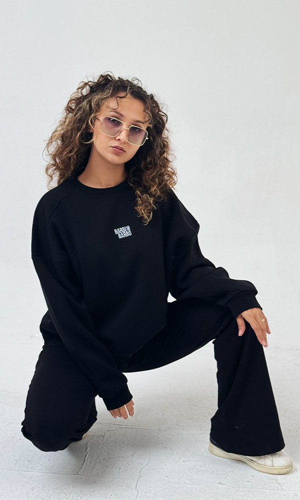BLACK OVERSIZE SWEATSHIRT